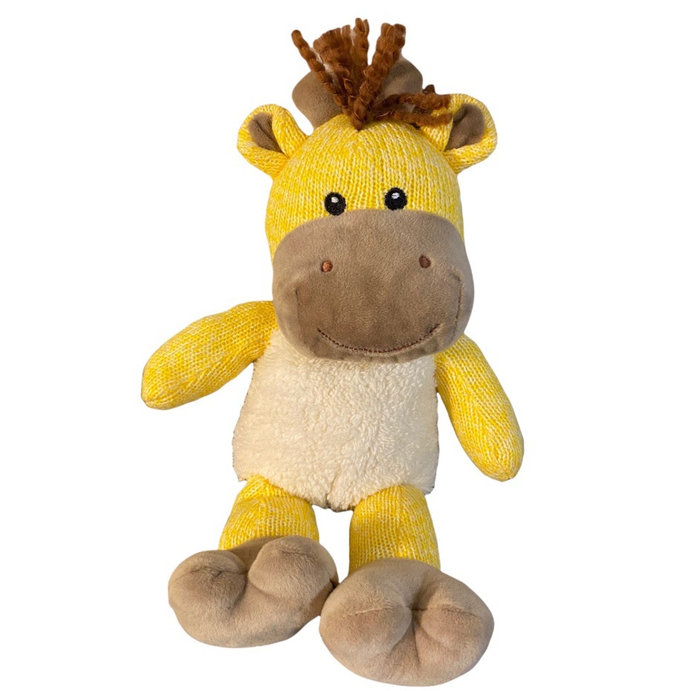SPARK CREATE IMAGINE Yellow Knit Giraffe Rattle 13" Plush Baby Stuffed Toy
